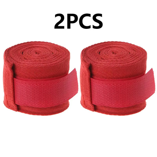 2PCS 1.5/2/3/5M Boxing Training Bandages Cotton Sports Bandages Sanda Kick Boxing Mma Hand Gloves Wraps Belt Boxing Sports Strap