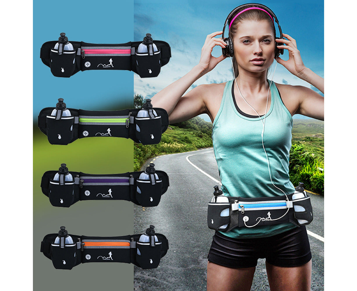 Running Belt with Water Bottles Running Water Bottle Belt ,For Running Hiking Cycling Climbing